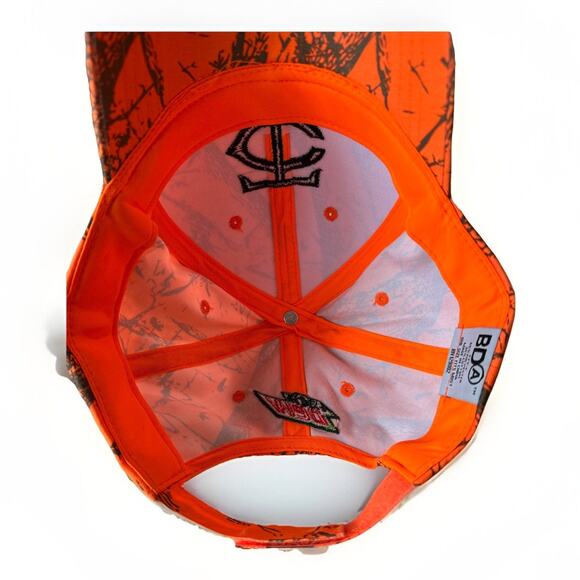 Minnesota Twins Mountain Dew Orange Camouflage Structured Strapback OSFM Hat Cap - Picture 2 of 3